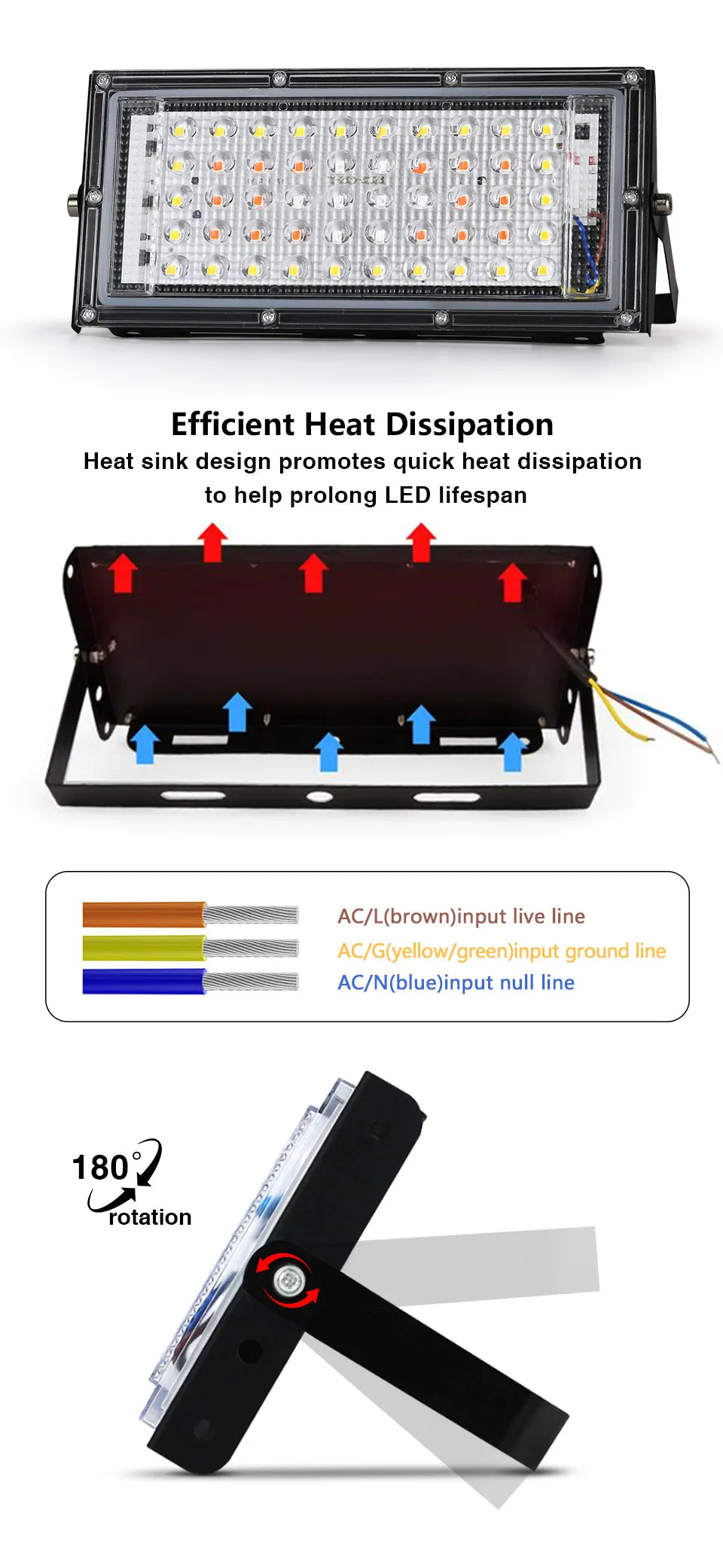 50W 220V Led Grow Light Plant Hydroponic Lamp LED Full Spectrum For Greenhouse Seeds Flower Hydroponic Plant Growth Lighting