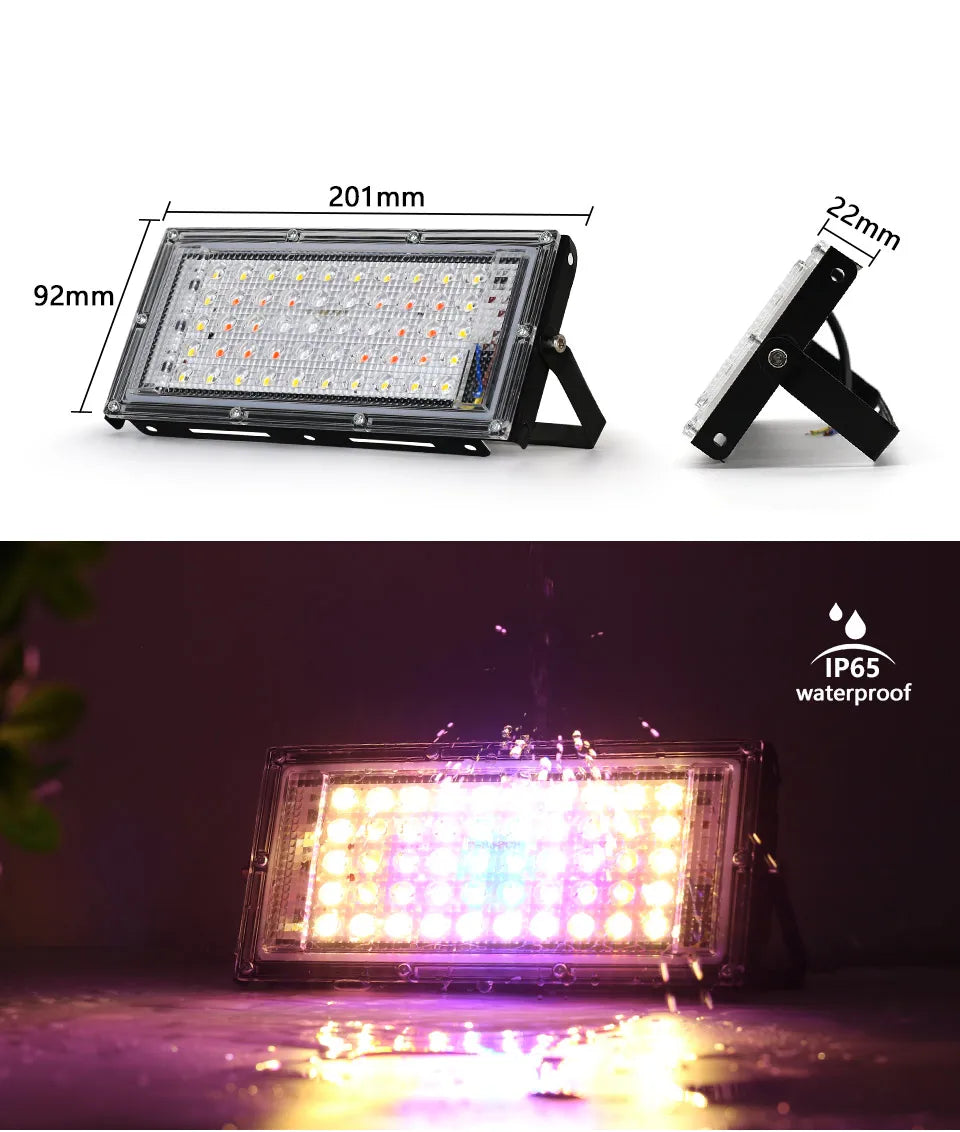 50W 220V Led Grow Light Plant Hydroponic Lamp LED Full Spectrum For Greenhouse Seeds Flower Hydroponic Plant Growth Lighting
