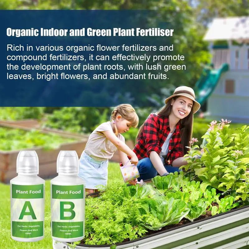 Fertilizer AB Two Part Set Hydroponic Garden Plant Food Plant Fertilizer For Flowers Vegetables Grass Nutrients Garden supplies