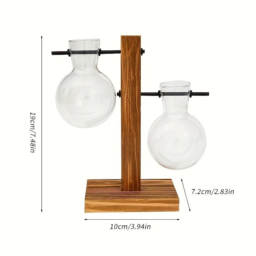 Hydroponic Glass Vase, Vintage Desktop Plant Terrarium Planter Bulb Water Planting Propagation Vase Planters Hydroponics Plants