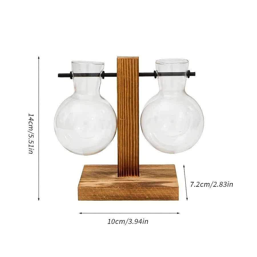 Hydroponic Glass Vase, Vintage Desktop Plant Terrarium Planter Bulb Water Planting Propagation Vase Planters Hydroponics Plants